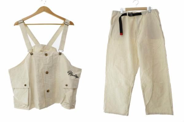 NASTOYS ナストイズ Cotton Linen Hunting Vest Eazy Pants コットン リネン ハンティング ベスト イージー パンツ セットアップ アイボリー ブランド古着ベクトル 260104