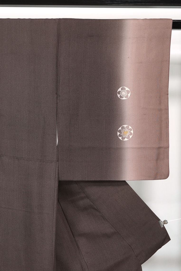 リサイクル 訪問着 付け下げ ぼかし よろけ縞 花丸文 丈155 5 裄63 正絹 _ フォーマル 礼装 セミフォーマル お呼ばれ 入学式 卒業式 お正月 お茶会 春 秋 冬 附下 仕立て上がり hm 3025 s