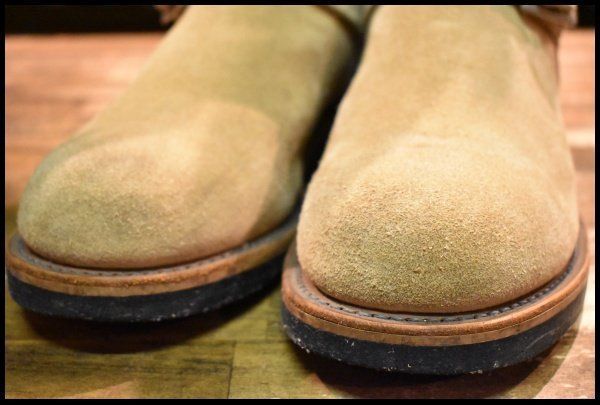  9 D PT 91刺繍 98年 レッドウィング 8268 スエード エンジニア タン ラフアウト ベージュ プルオン ブーツ redwing FL 399 エンジニアブーツ ブーツ 革靴