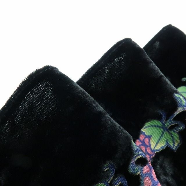 百華 Y 4311 シルク 岡重 OKAJIMA ベルベット 葡萄 透かし柄 大判ショール