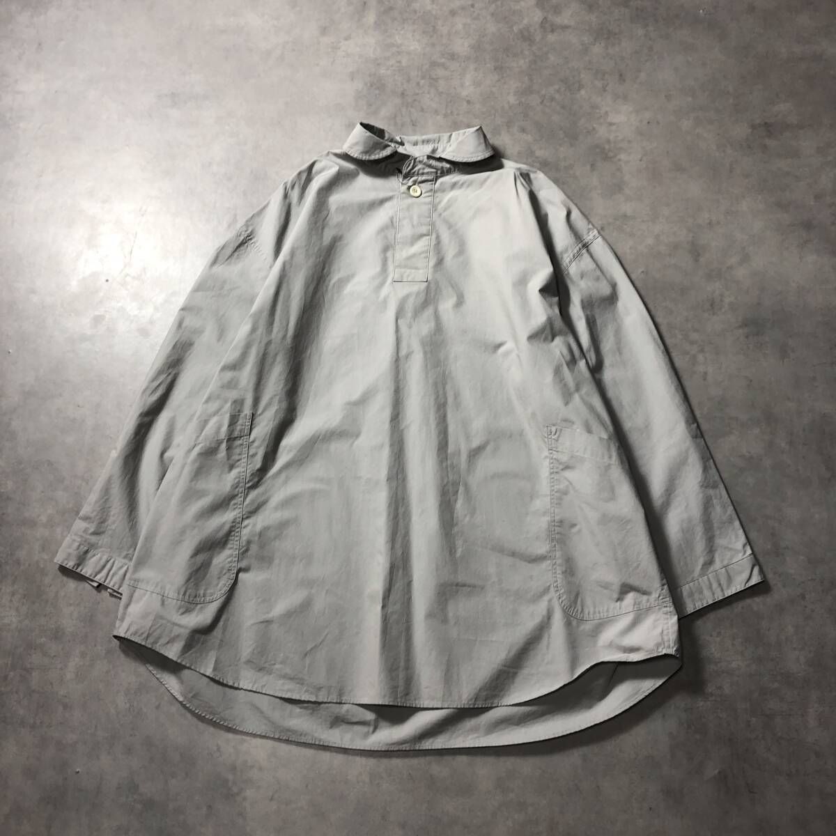 GQ 4467 LOLO LIKE コットンプルオーバー ビッグシャツ M グレー系 ロロイライク