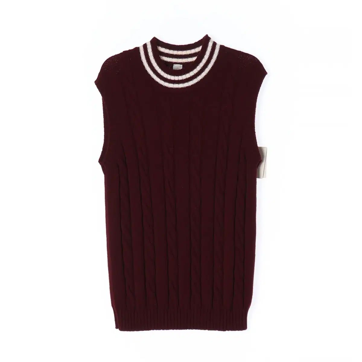 ELEVEN ウール ケーブルニット ベスト