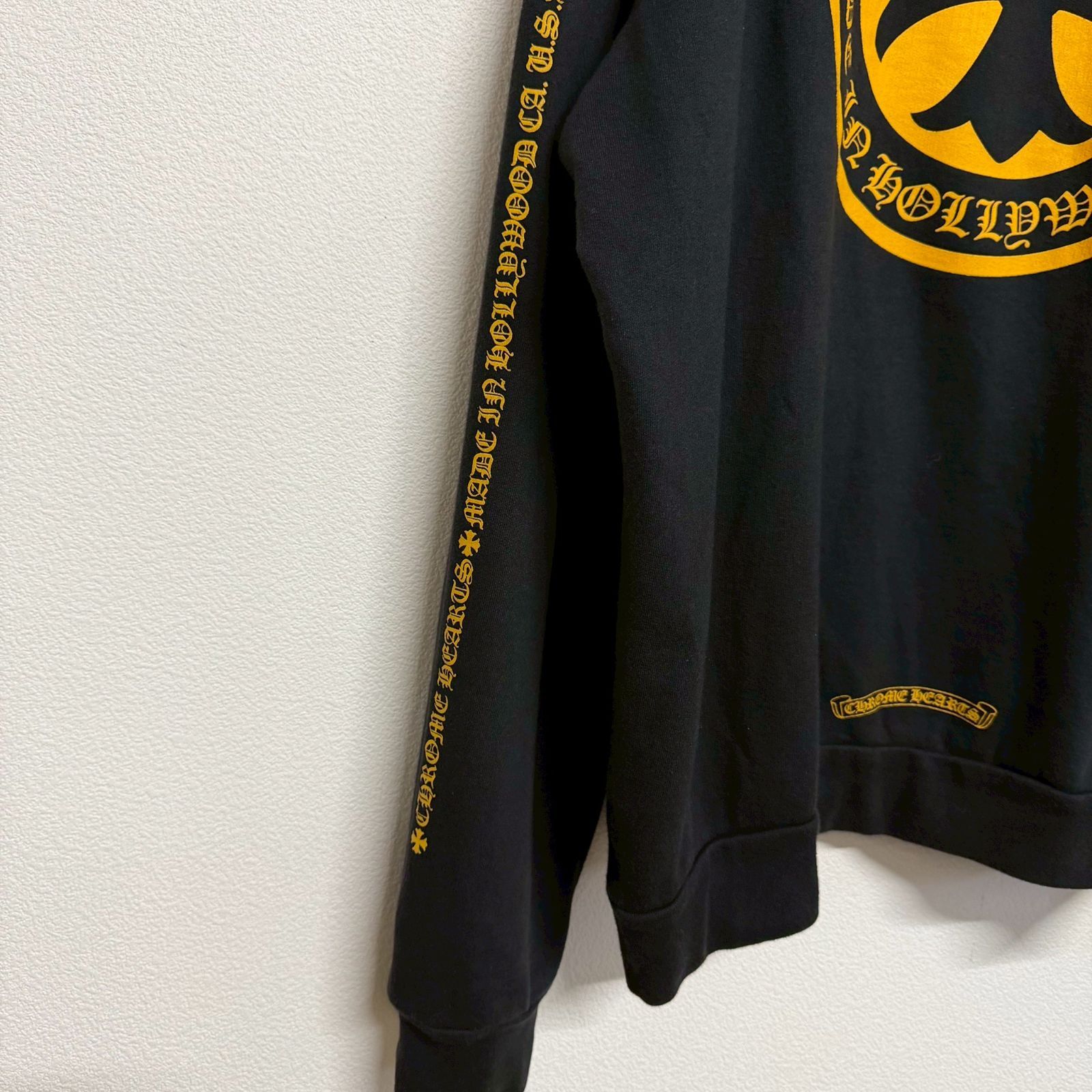 CHROME HEARTS クロムハーツ ロゴ プリント フーディー パーカー 黒