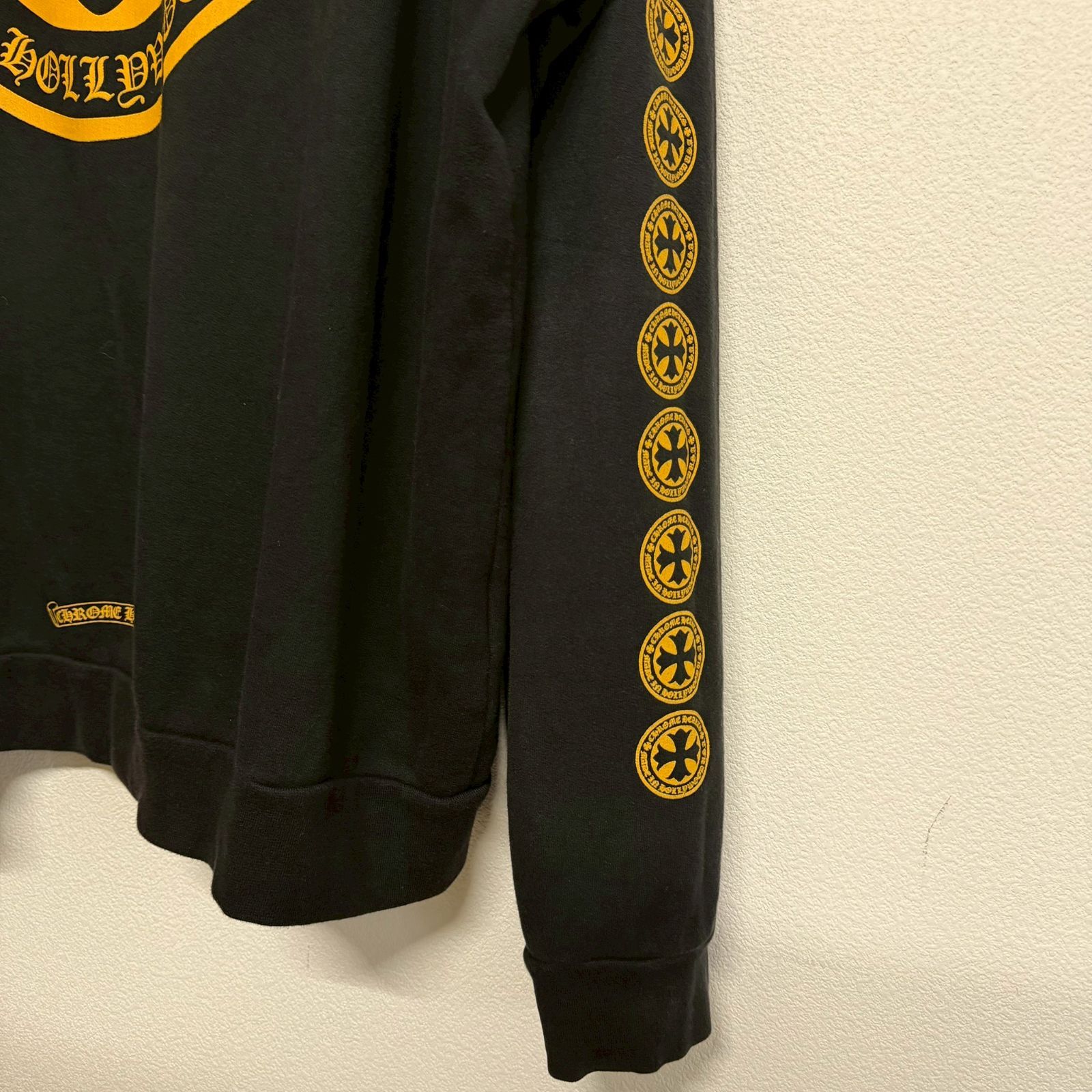 CHROME HEARTS クロムハーツ ロゴ プリント フーディー パーカー 黒