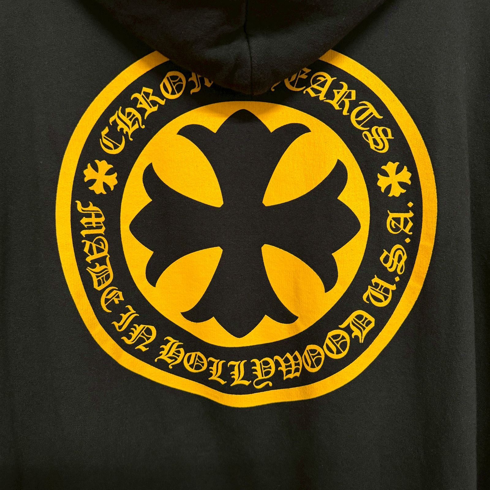 CHROME HEARTS クロムハーツ ロゴ プリント フーディー パーカー 黒