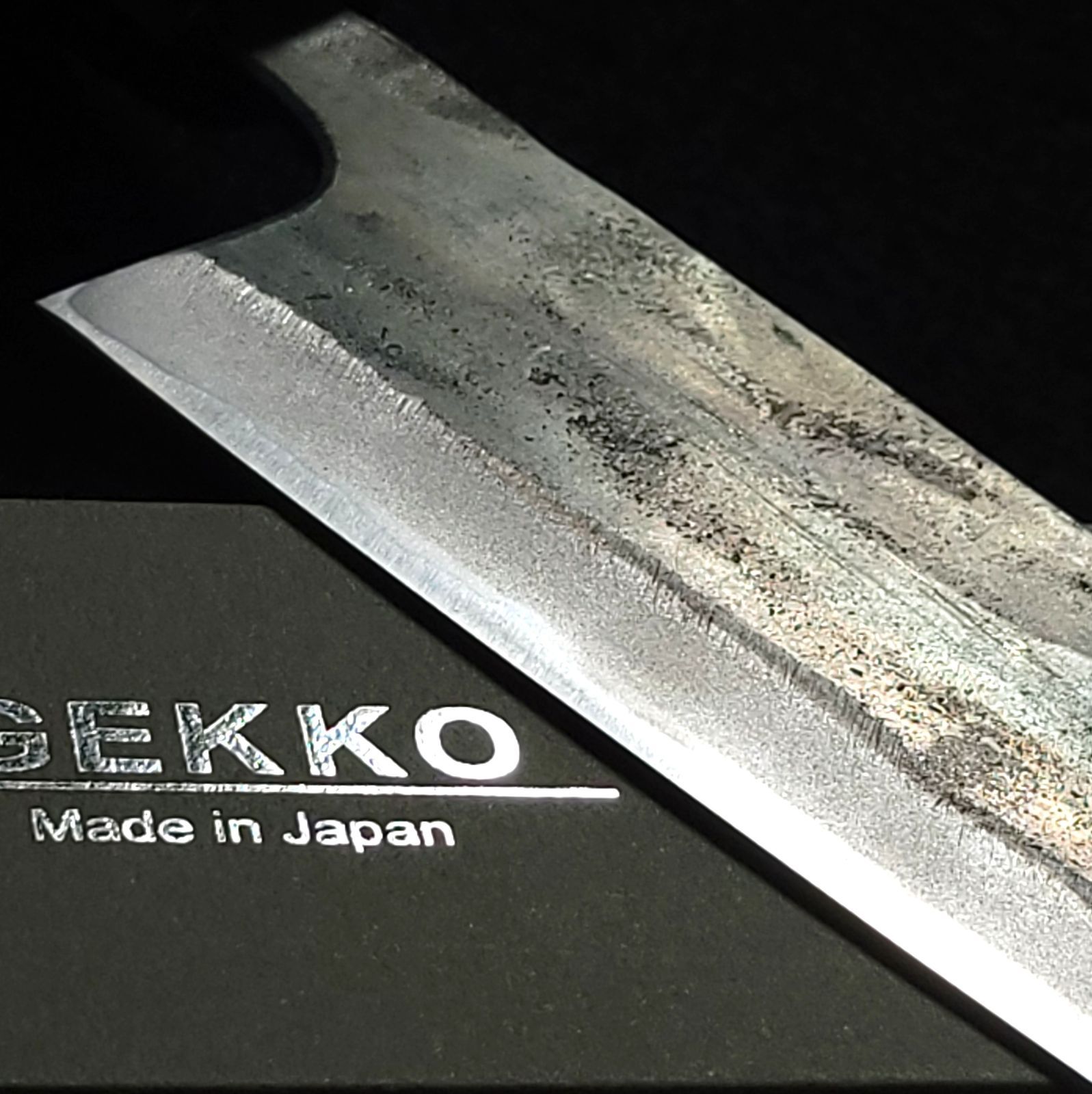 白紙1号 黒打 三徳包丁 180㎜ G1324 焼栗柄 月光作 - メルカリ