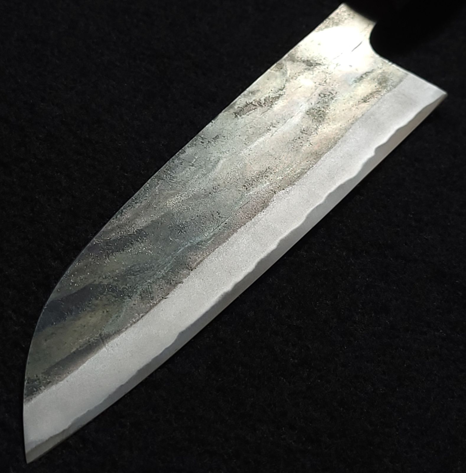 白紙1号 黒打 万能包丁 150㎜ #9333 焼柄 月光作　１点物 白紙1号 黒打 三徳包丁 180㎜ G1324 焼栗柄 月光作 - メルカリ