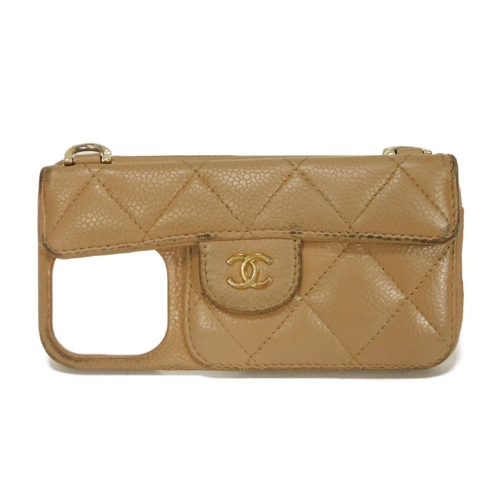 CHANEL シャネル マトラッセ iPhone 14 Pro ケース CCマーク チェーン 
