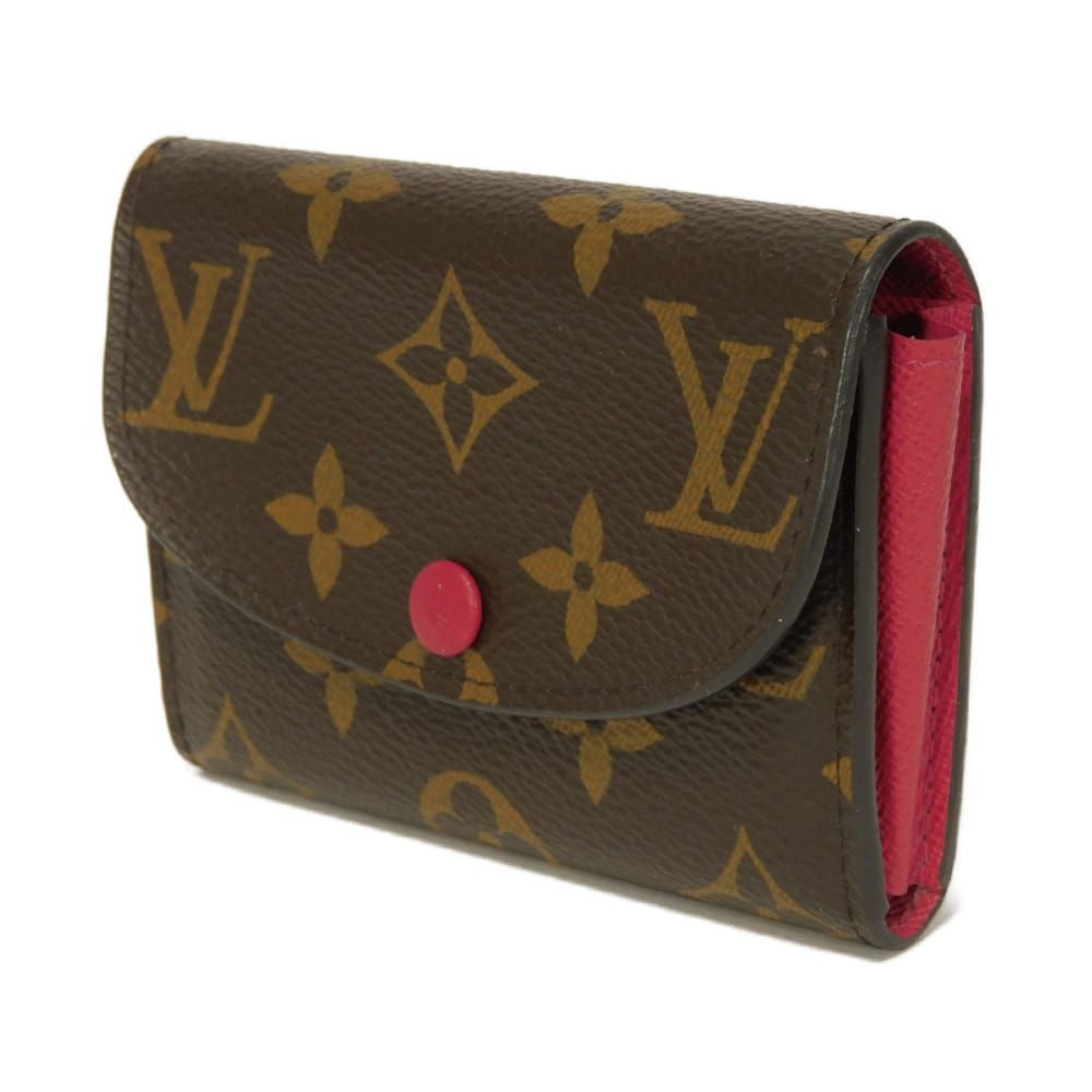 LOUIS VUITTON ルイ・ヴィトン ポルトモネ ロザリ LVロゴ フラワー