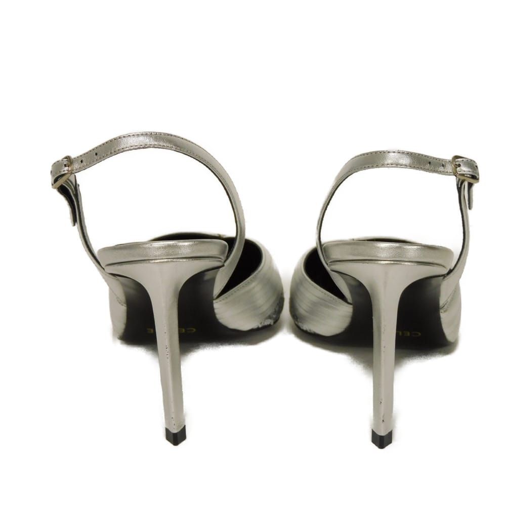 CELINE セリーヌ グリッター ヒール サンダル 37 スパンコール ラメ