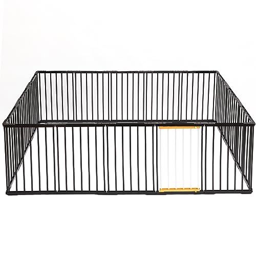 PETTOM ペットサークル 犬 サークルケージ 犬ゲージ 犬ケージ DIY 接続式 簡単組み立て 工具不要 折りたたみ 犬用 多頭 広げる レイアウト自由 260 86 70 cm 高さ70 m