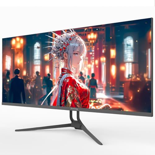 34インチ IPSパネル モニター Suevery UWQHD 3440 1440 P 80 Hz ウルトラワイドモニター 平面 ディスプレイ HDMI 2 0 DP 1 4 FreeSyncサポート ブルーライト軽減 傾斜調整 120 sRGB広色域対 m