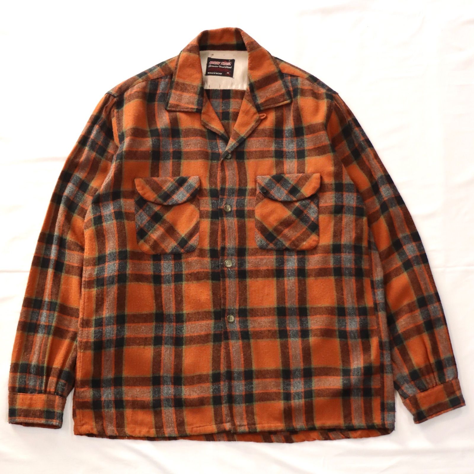 60 s Wool Shirt NORTH TRAIL 60年代 ウールシャツ ノーストレイル 開襟