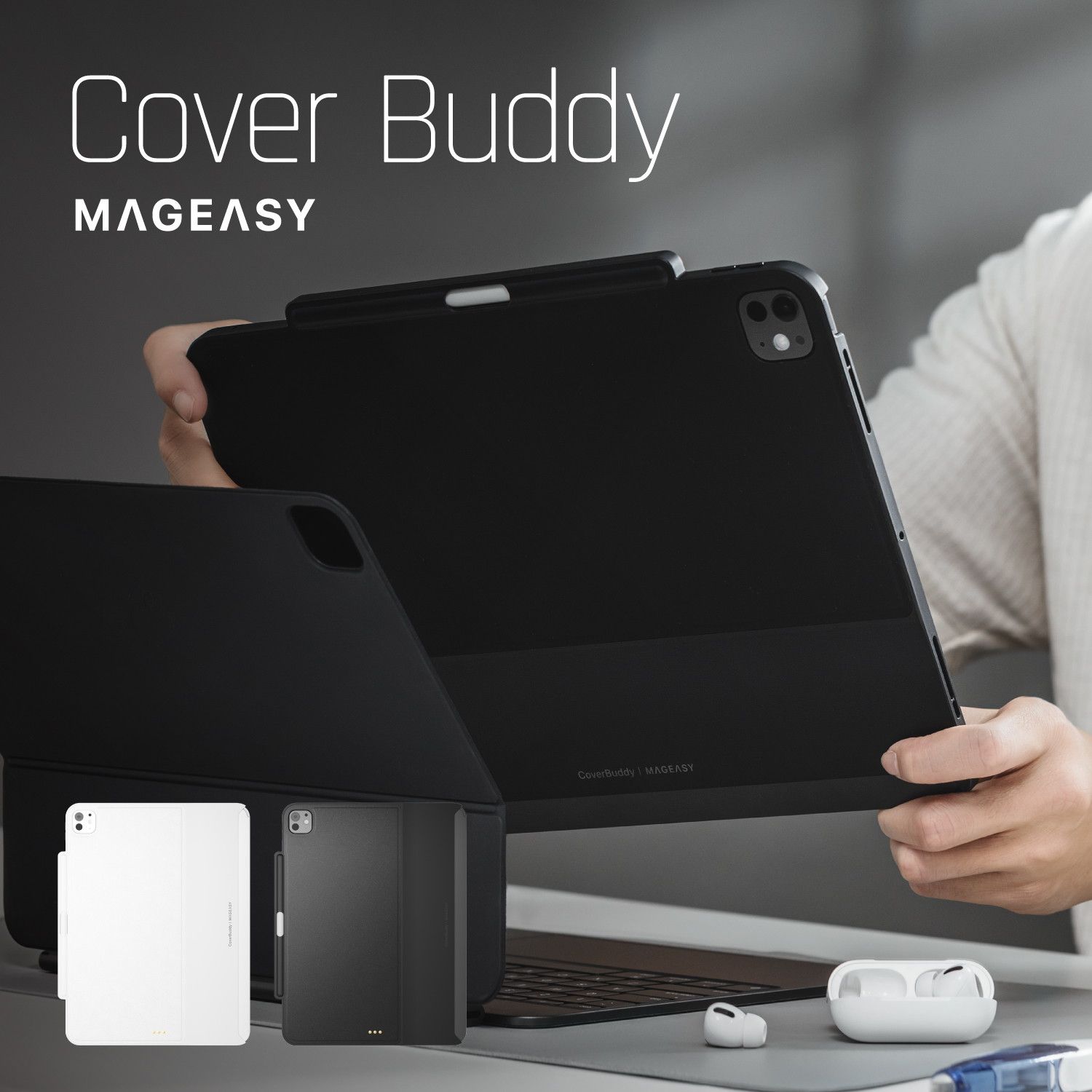 iPad Pro 13インチ 2025 M5 ケース Magic Keyboard 対応 人工 皮 革 ApplePencil 充電 収納 iPadPro 13 インチ アイパッドプロ 2024 M4 対応 MagEasy CoverBuddy 8,470円
