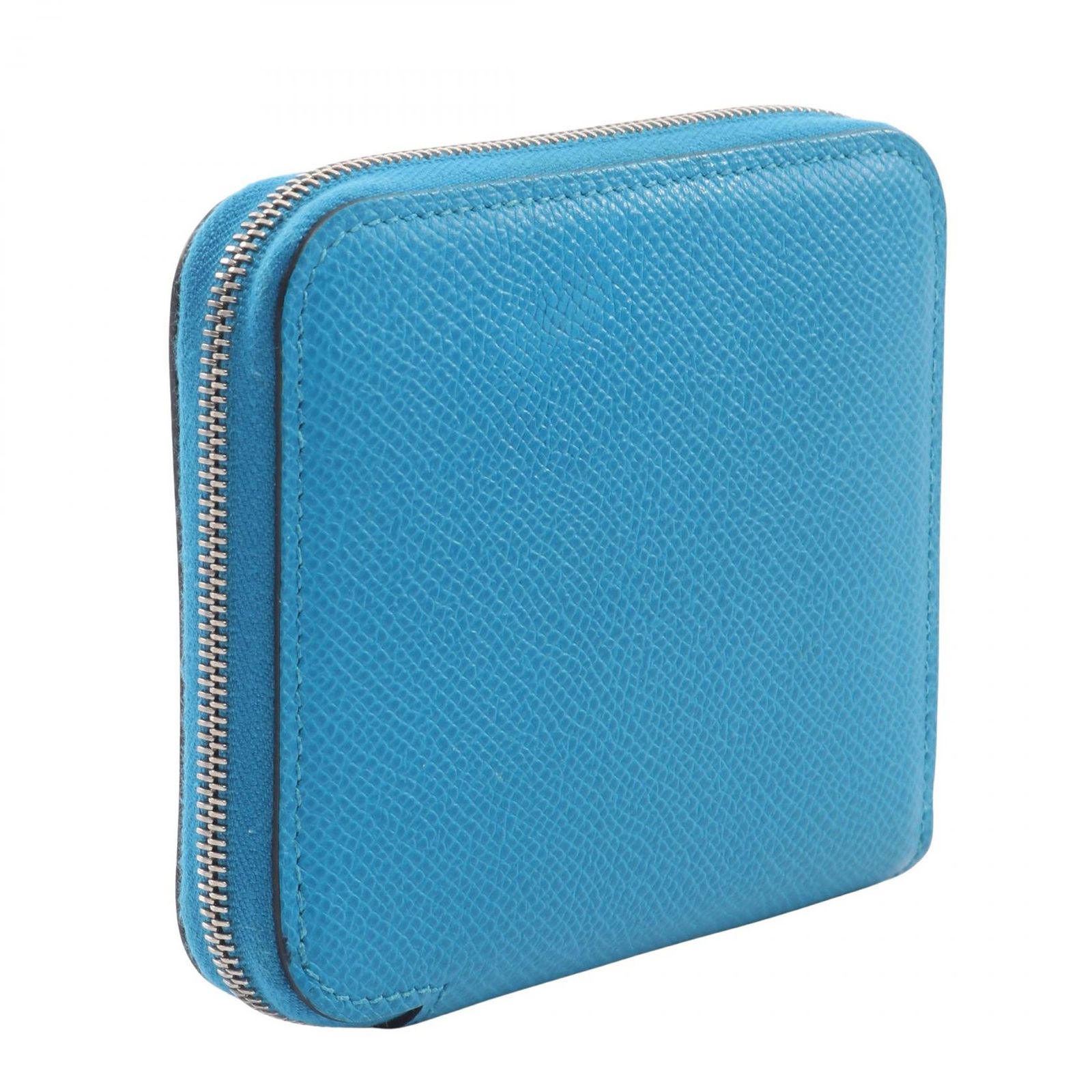 エルメス HERMES ラウンド財布 アザップコンパクト シルクイン ブルーフリーダ その他 アザップシルクイン コンパクト レディース A