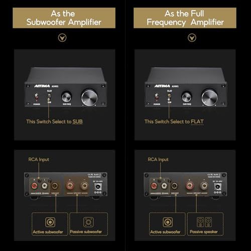 新品】AIYIMA A3001ミニステレオアンプ300Wサブウーファーアンプ