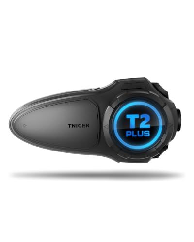 アップグレード版 TNICER バイク インカム T 2 PLUS バイク用インカム 10人同時メッシュ通信 Bluetooth 5 デュアルチップ 音楽ながら通話 同時通話 1500 m通信距離 アプリ ワンクリック自動接続 通信自動