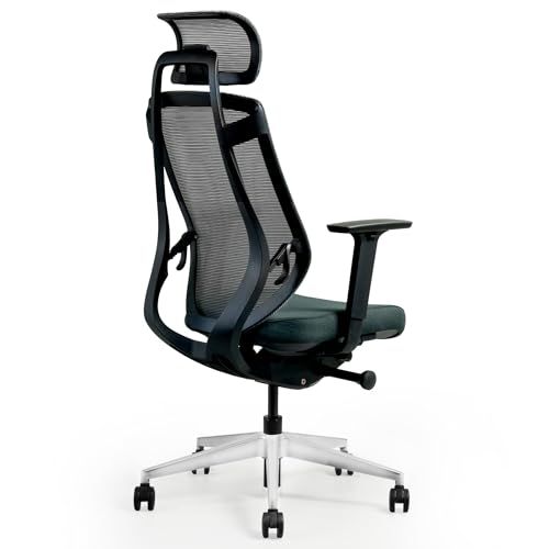 オフィスチェア デスクチェア C 2 多機能調節 ロッキング機能 4段階固定 奥行調整 背もたれ調節 4 Dアームレスト Dヘッドレスト メッシュ モールドウレタン PUキャスター ナイロンバックフレーム アルミ脚 ブラック