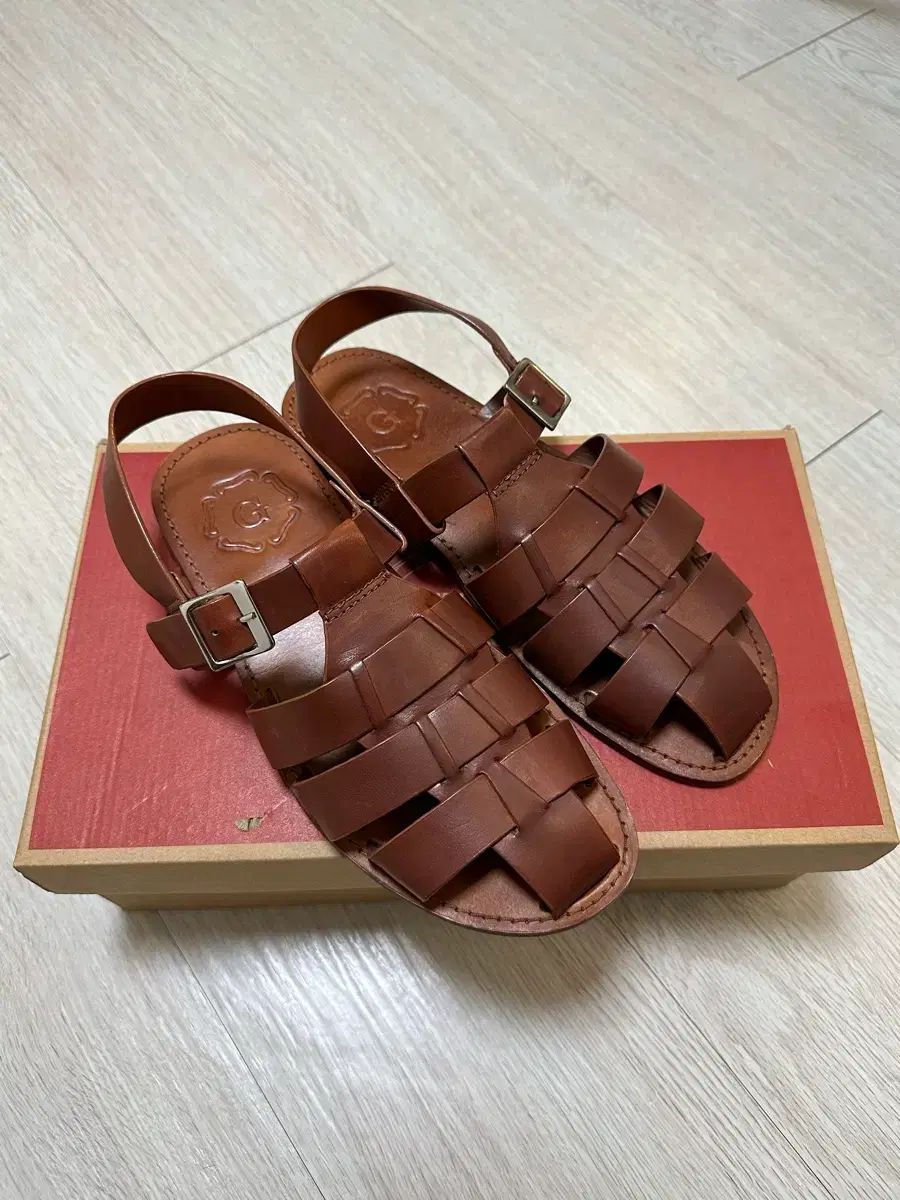 UK 7 Grenson グレンソン Fisherman クインシー カーフ サンダル