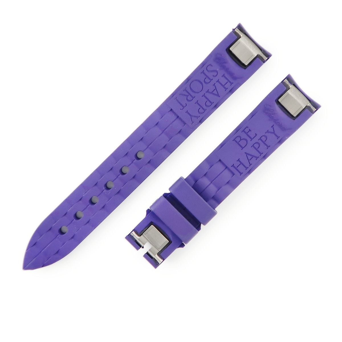 ショパール CHOPARD 腕時計パーツ ハッピースポーツ用 ラバーバンド ラバー パープル ♥ 替え ベルト ストラップ 15ｍｍ 紫
