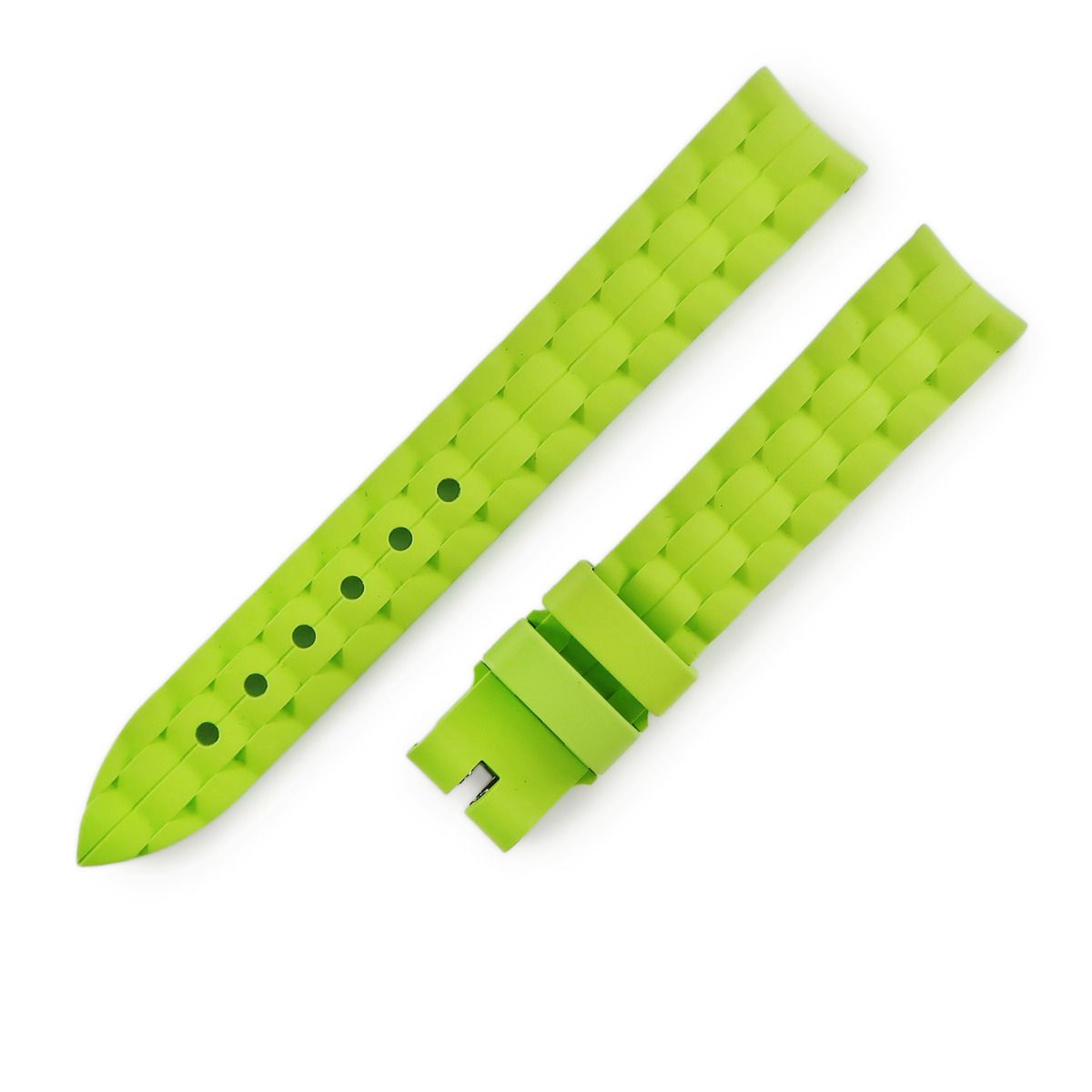 ショパール CHOPARD 腕時計パーツ ハッピースポーツ用 ラバーバンド ラバー イエローグリーン ♥ 替え ベルト ストラップ 15ｍｍ 黄緑