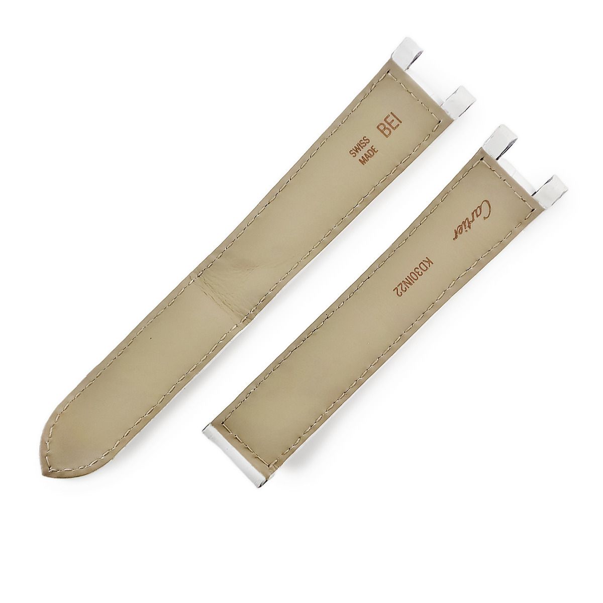 カルティエ Cartier 腕時計パーツ パシャ用 クロコバンド クロコダイル ホワイト 替え ベルト 本革 予備 18ｍｍ 白 シャイニー Dバックル用
