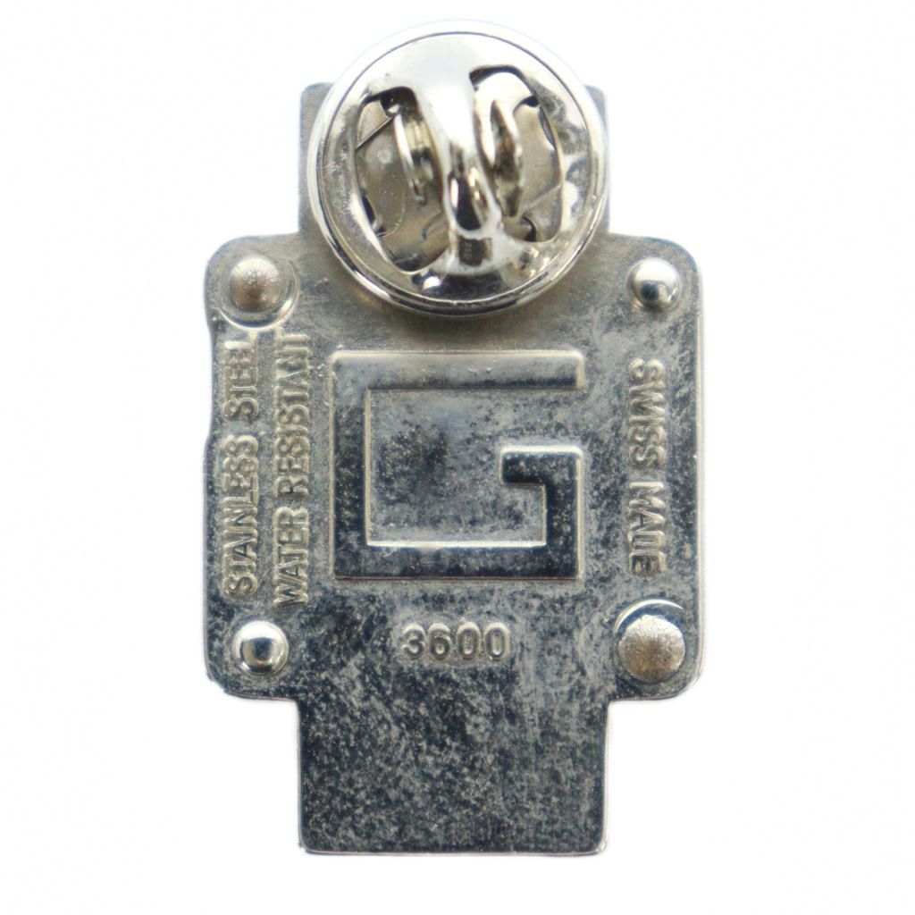 グッチ GUCCI ピンバッジ アクセサリー ロゴ 腕時計型 シルバー色 GY 18 MQ OH