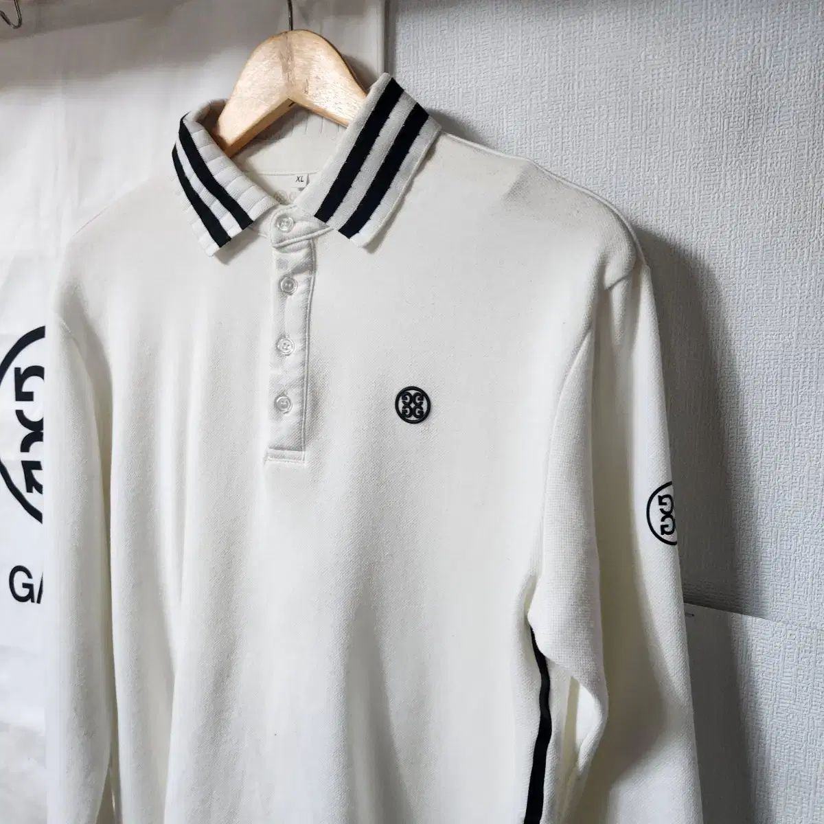 G FORE(ジーフォア) 白 長袖 ポロTシャツ XL - メルカリ