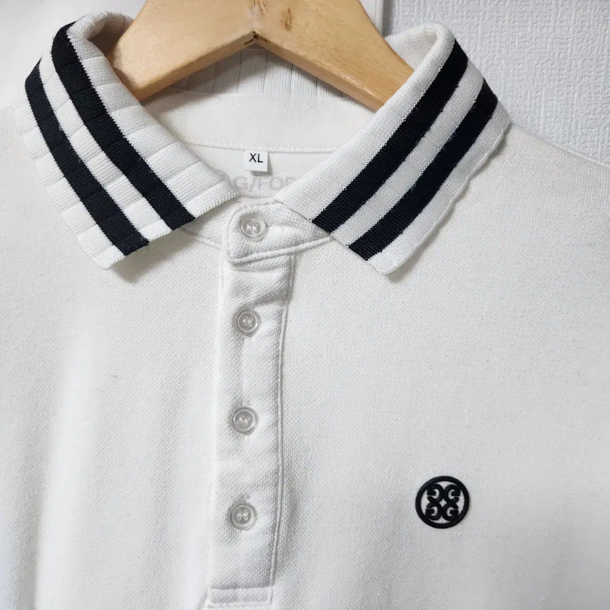 G FORE(ジーフォア) 白 長袖 ポロTシャツ XL - メルカリ