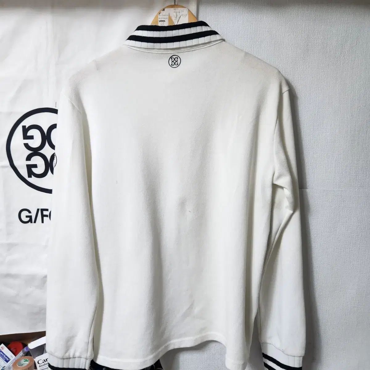 G FORE(ジーフォア) 白 長袖 ポロTシャツ XL - メルカリ