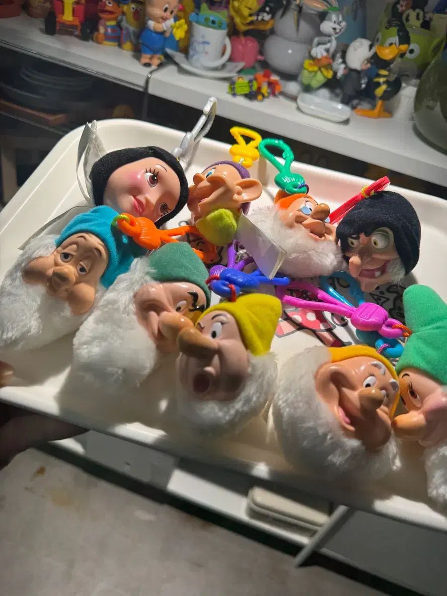 ディズニー白雪姫と七人のこびとぬいぐるみキーホルダーセット