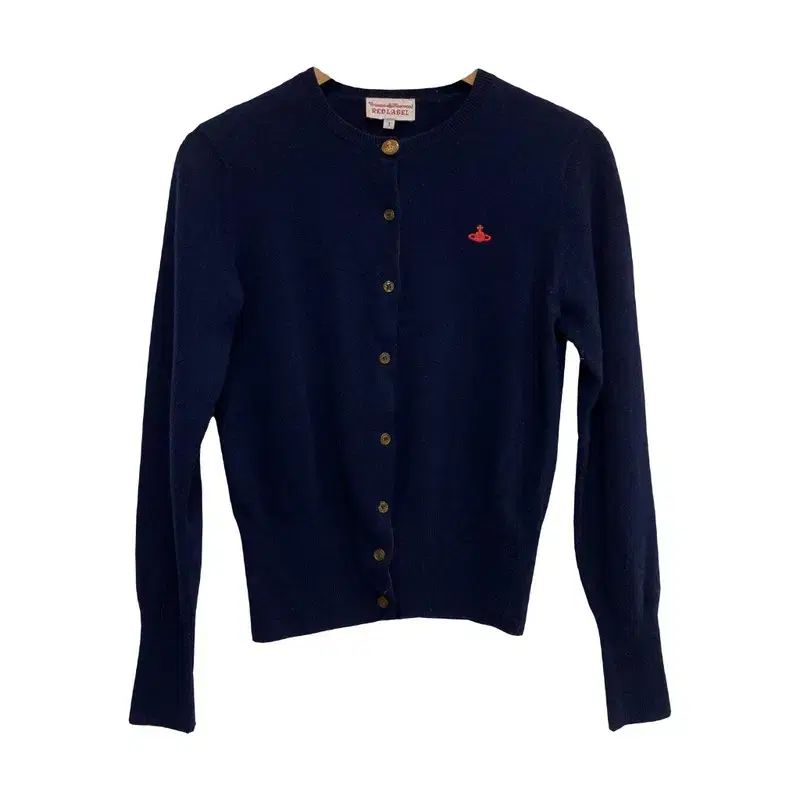 レディースS Vivienne Westwood ヴィヴィアン ウエストウッド ORB ロゴ 刺繍 カシミア カーディガン
