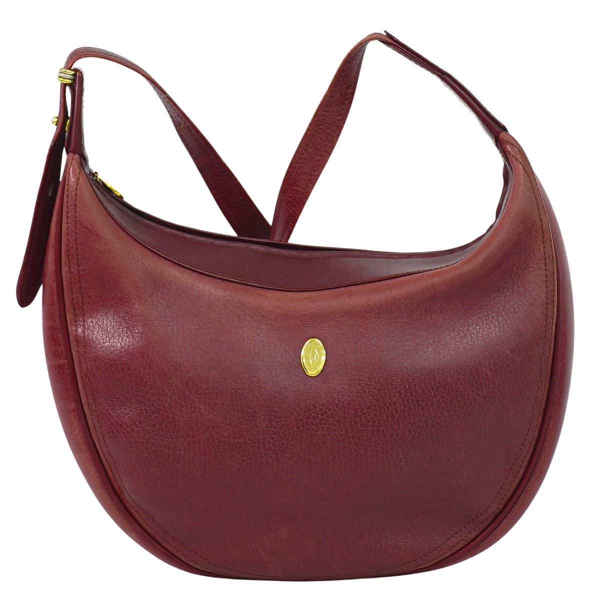 カルティエ Cartier マストライン ショルダーバッグ レザー ボルドー Must Line バッグ