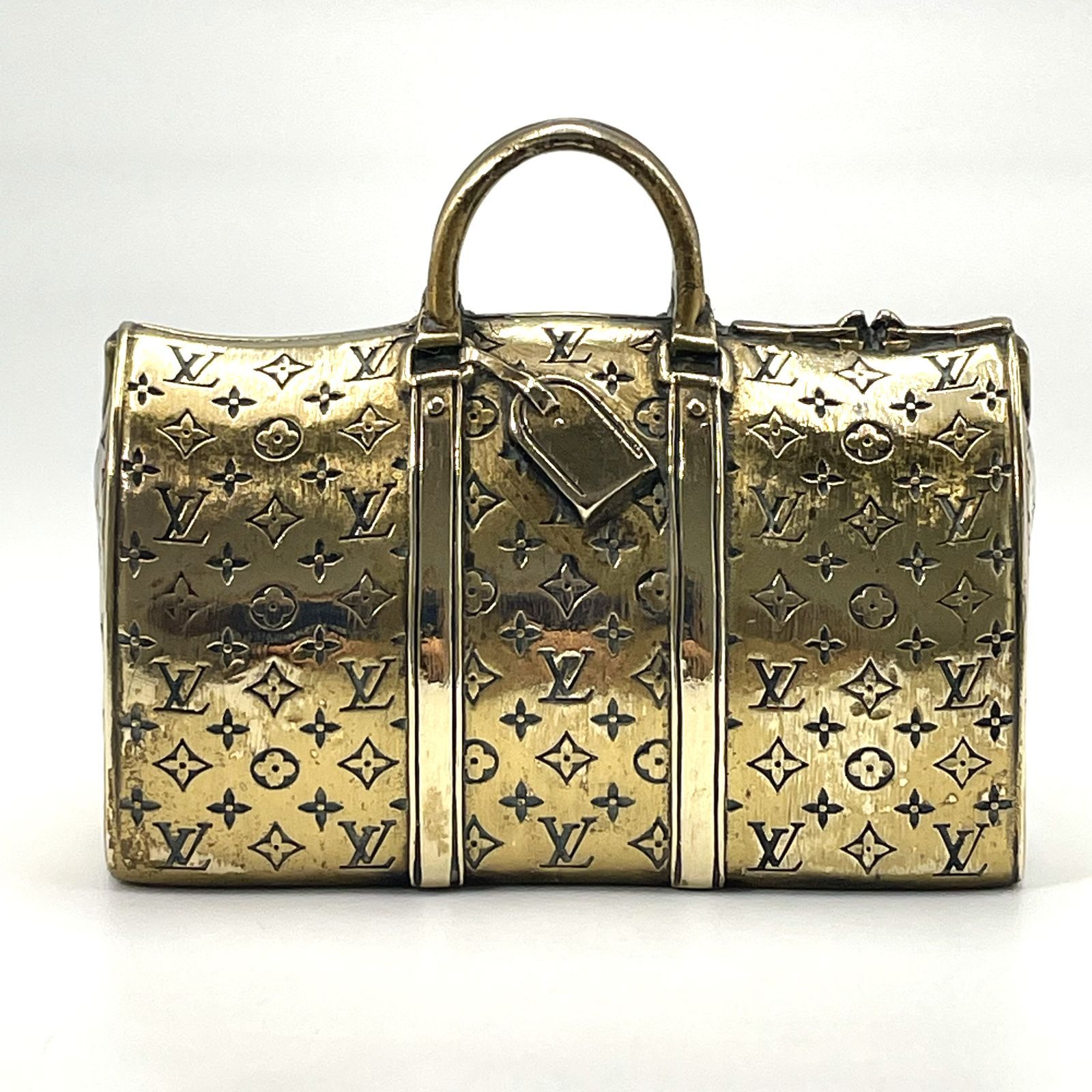 LOUIS VUITTON ルイヴィトン モノグラム キーポル モチーフ ペーパーウェイト ノベルティ 非売品 真鍮 机上アクセサリー 当店基準真贋 済