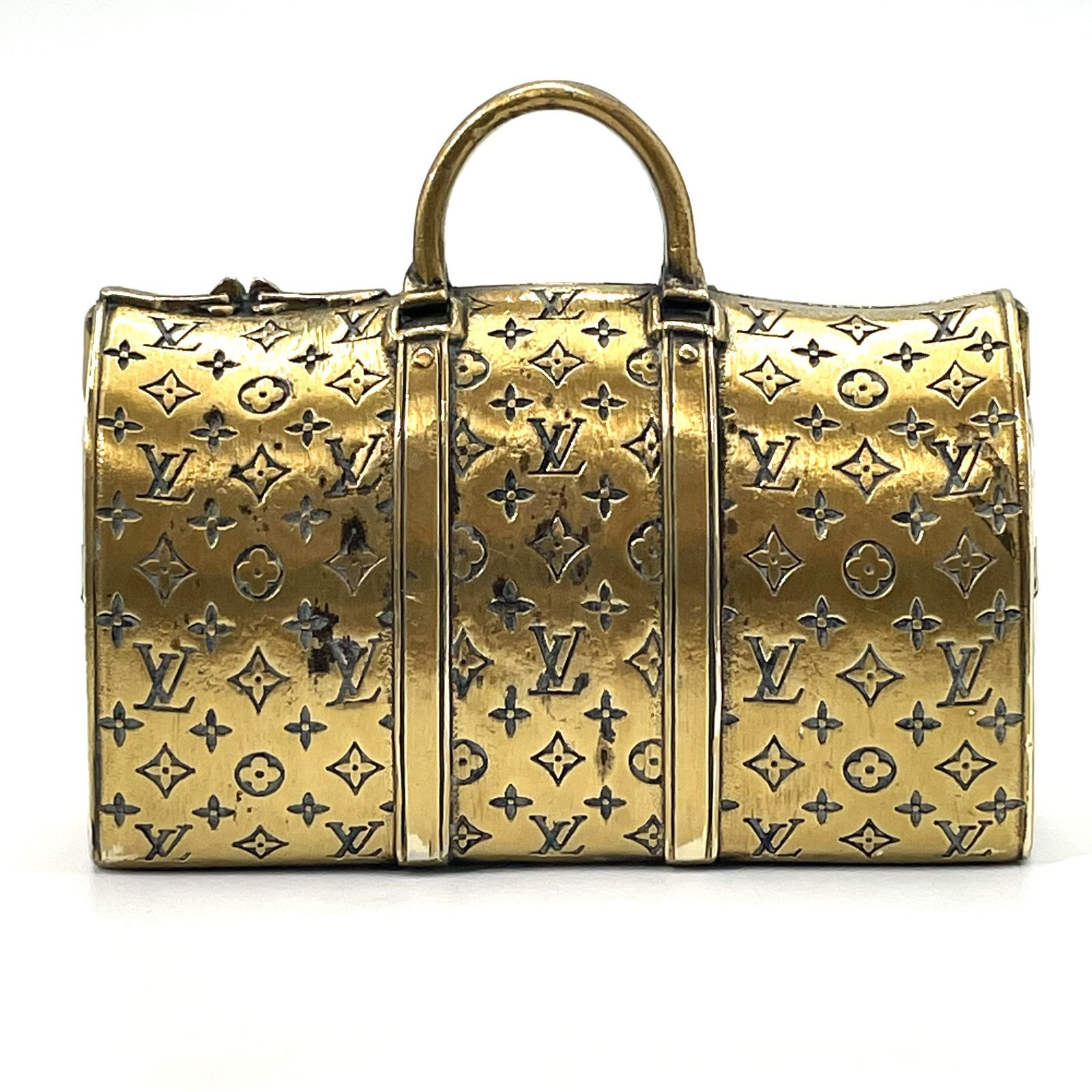 LOUIS VUITTON ルイヴィトン モノグラム キーポル モチーフ ペーパーウェイト ノベルティ 非売品 真鍮 机上アクセサリー 当店基準真贋 済