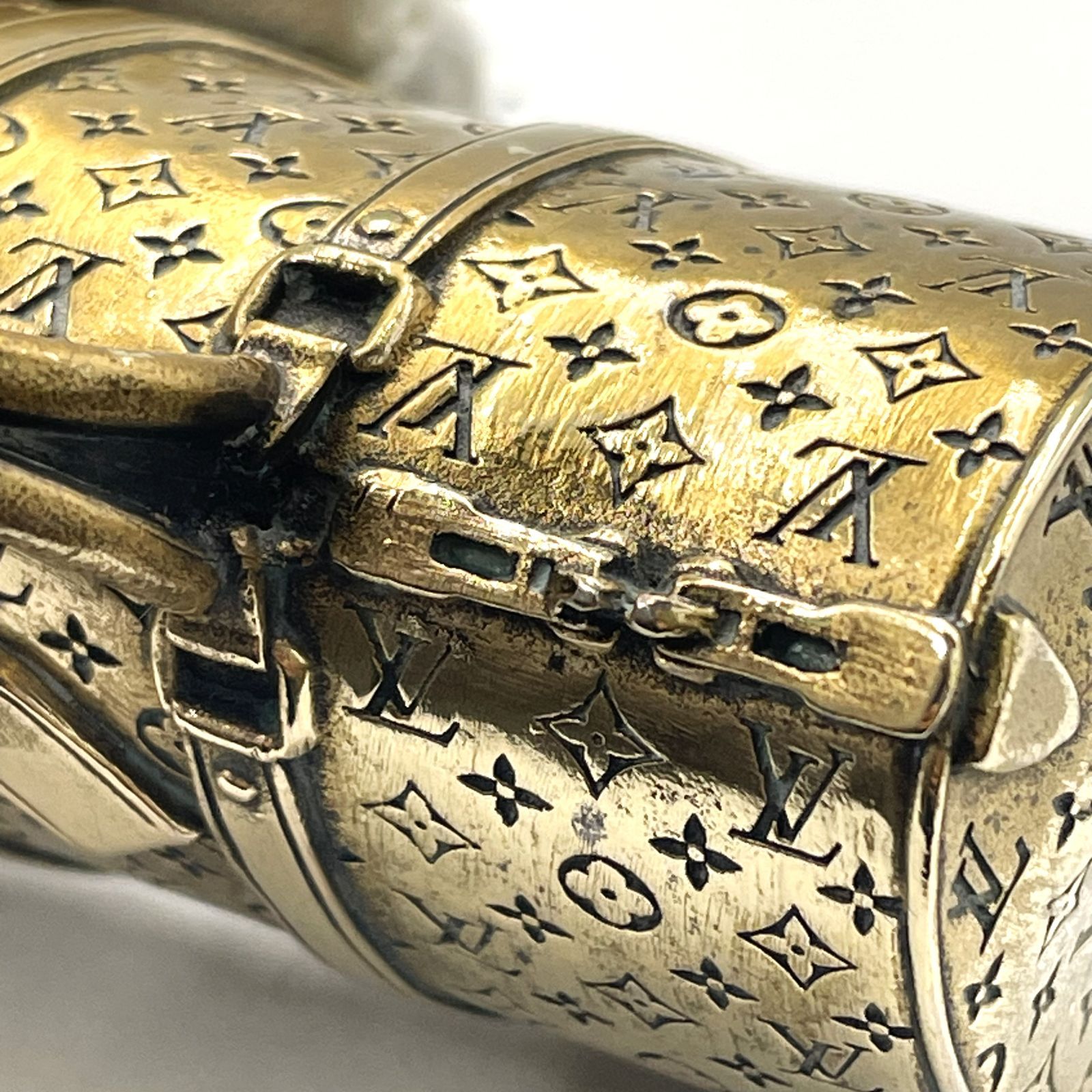  LOUIS VUITTON ルイヴィトン モノグラム キーポル モチーフ ペーパーウェイト ノベルティ 非売品 真鍮 机上アクセサリー 当店基準真贋 済 ペーパーウェイト 机上アクセサリー