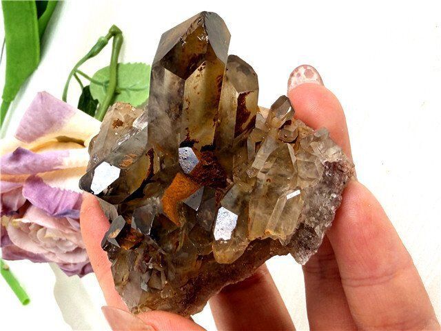 AAA級天然スモーキークォーツクラスターYTB0411/YS/188 AAA級【魔除け】◇天然スモーキークォーツクラスターYT7D6/38D50A