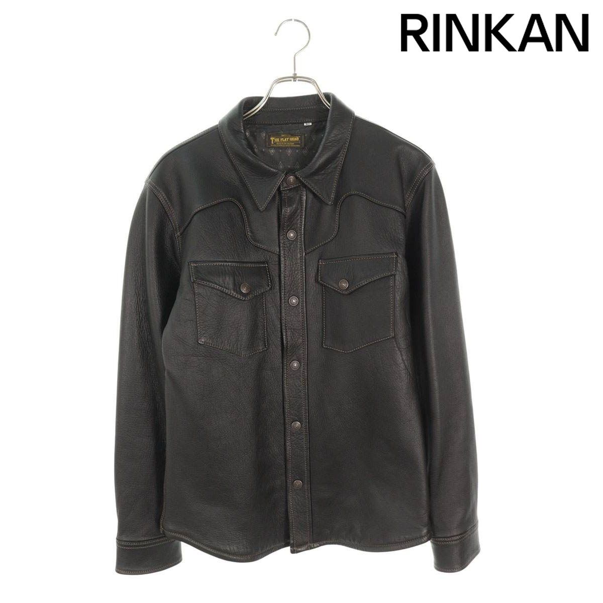 フラットヘッド ディアスキンウエスタンシャツレザージャケット メンズ 40 12 28～1 6 発送 問い合わせ遅延