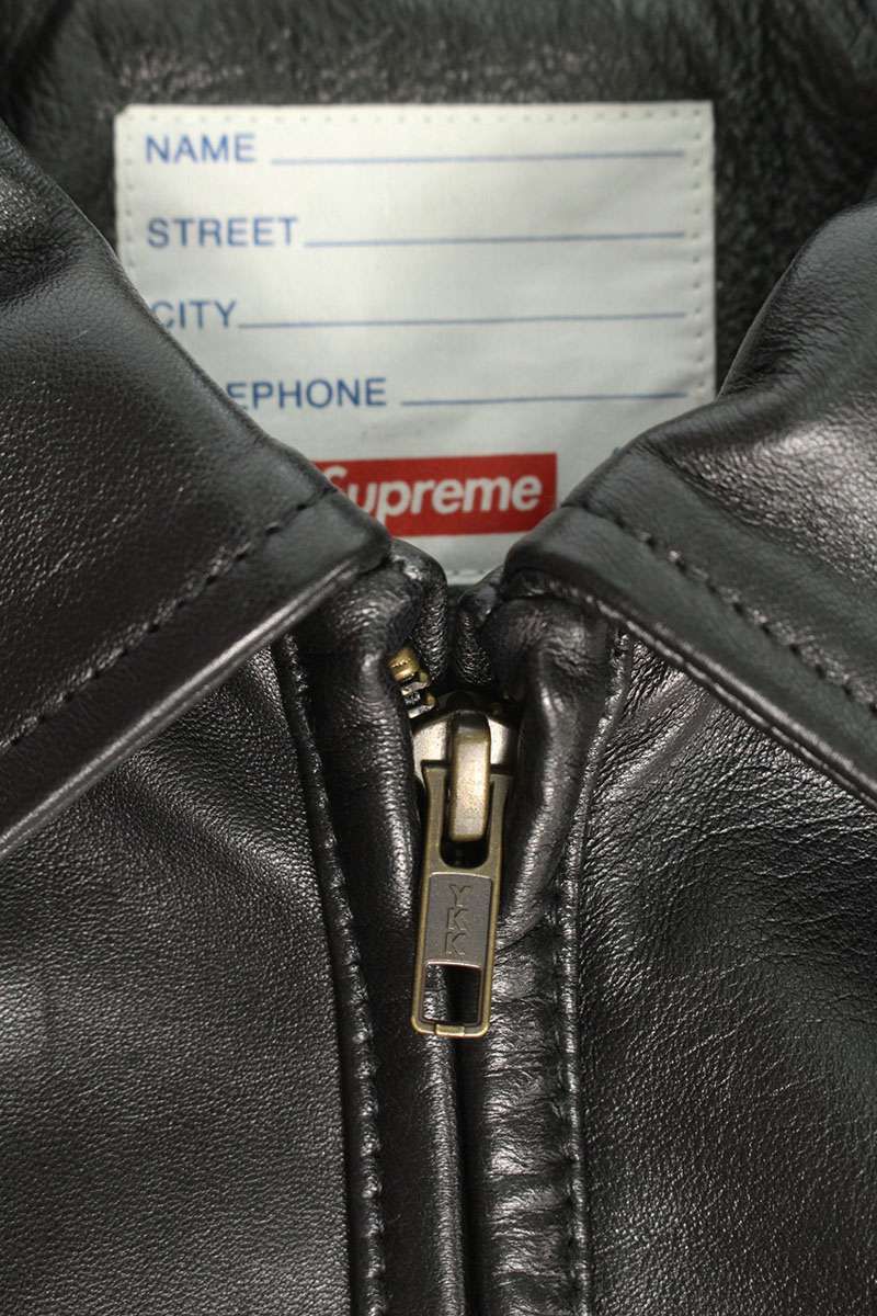 シュプリーム 18SS Studded Arc Logo Leather Jacket スタッズ