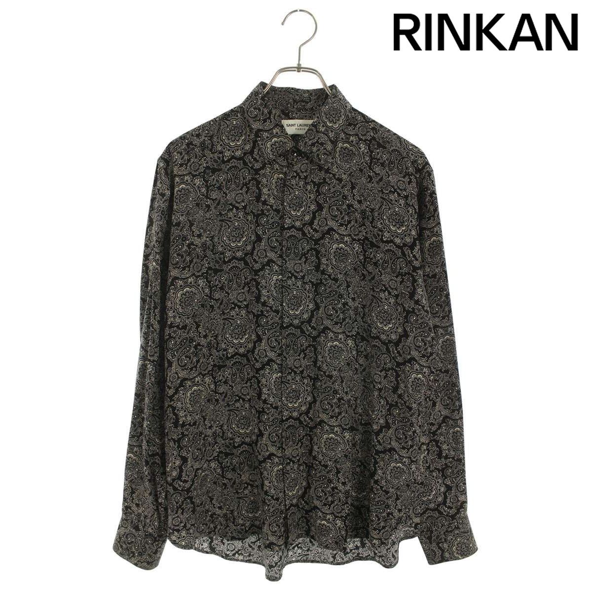 サンローランパリ 564172 Y 337 U ペイズリー総柄長袖シャツ メンズ 38 12 28～1 6 発送 問い合わせ遅延