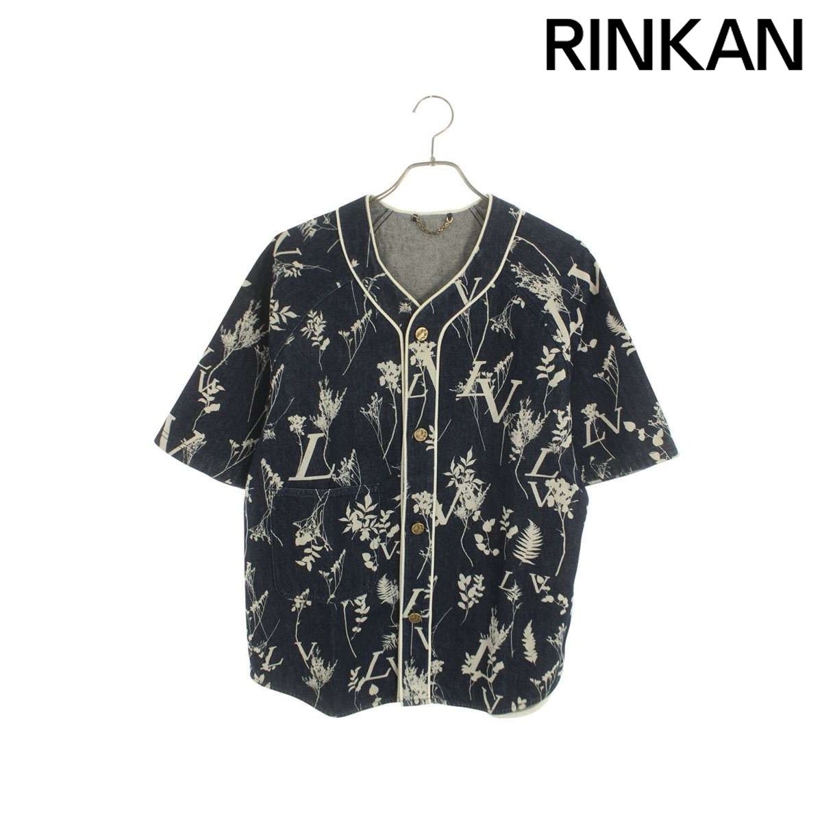 ルイヴィトン 20 AW RM 202 M VFV HJS 15 W 1 A 7 XFP LVリーフデニムベースボール半袖シャツ メンズ 12 28～1 6 発送 問い合わせ遅延
