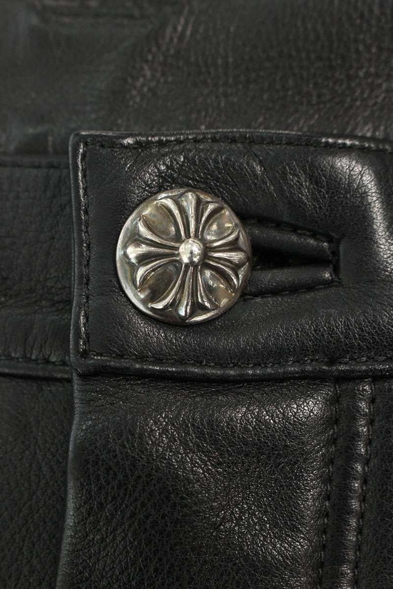 クロムハーツ CARPENTER LTHR クロスボールボタンフレアニー