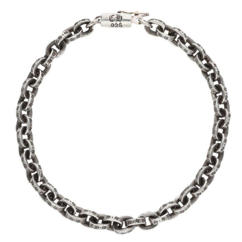 クロムハーツ PAPER CHAIN ペーパーチェーン シルバーブレスレット メンズ 7 inch 12 28～1 6 発送 問い合わせ遅延