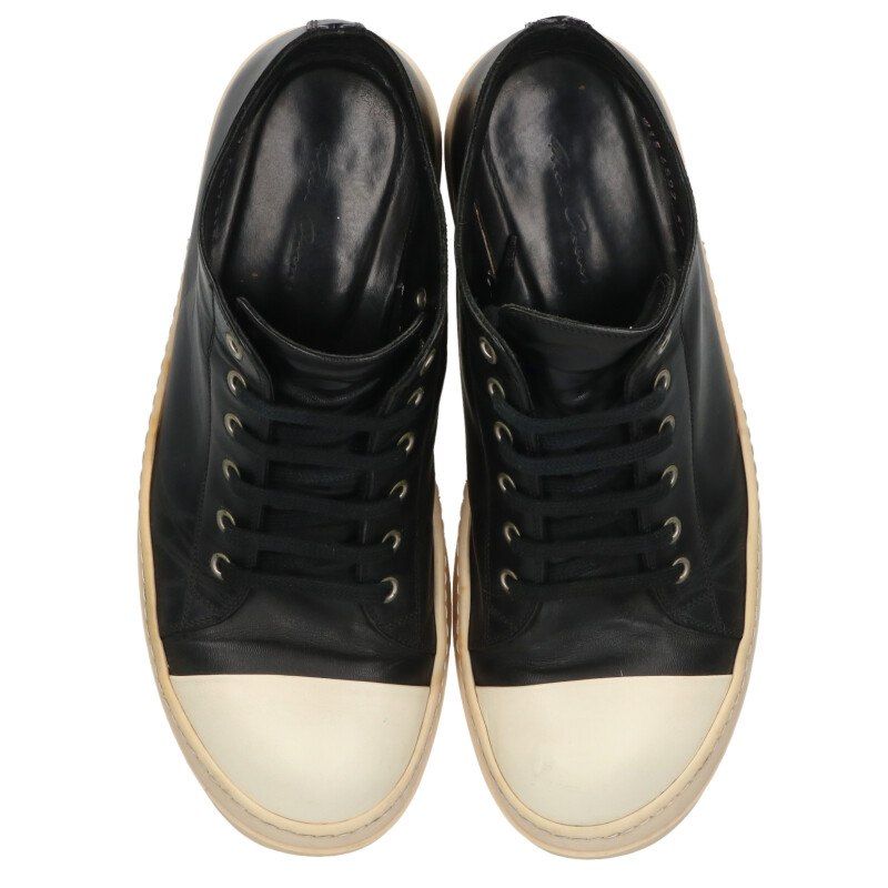 リックオウエンス RAMONES LOW ラモーンズレザーローカットスニーカー