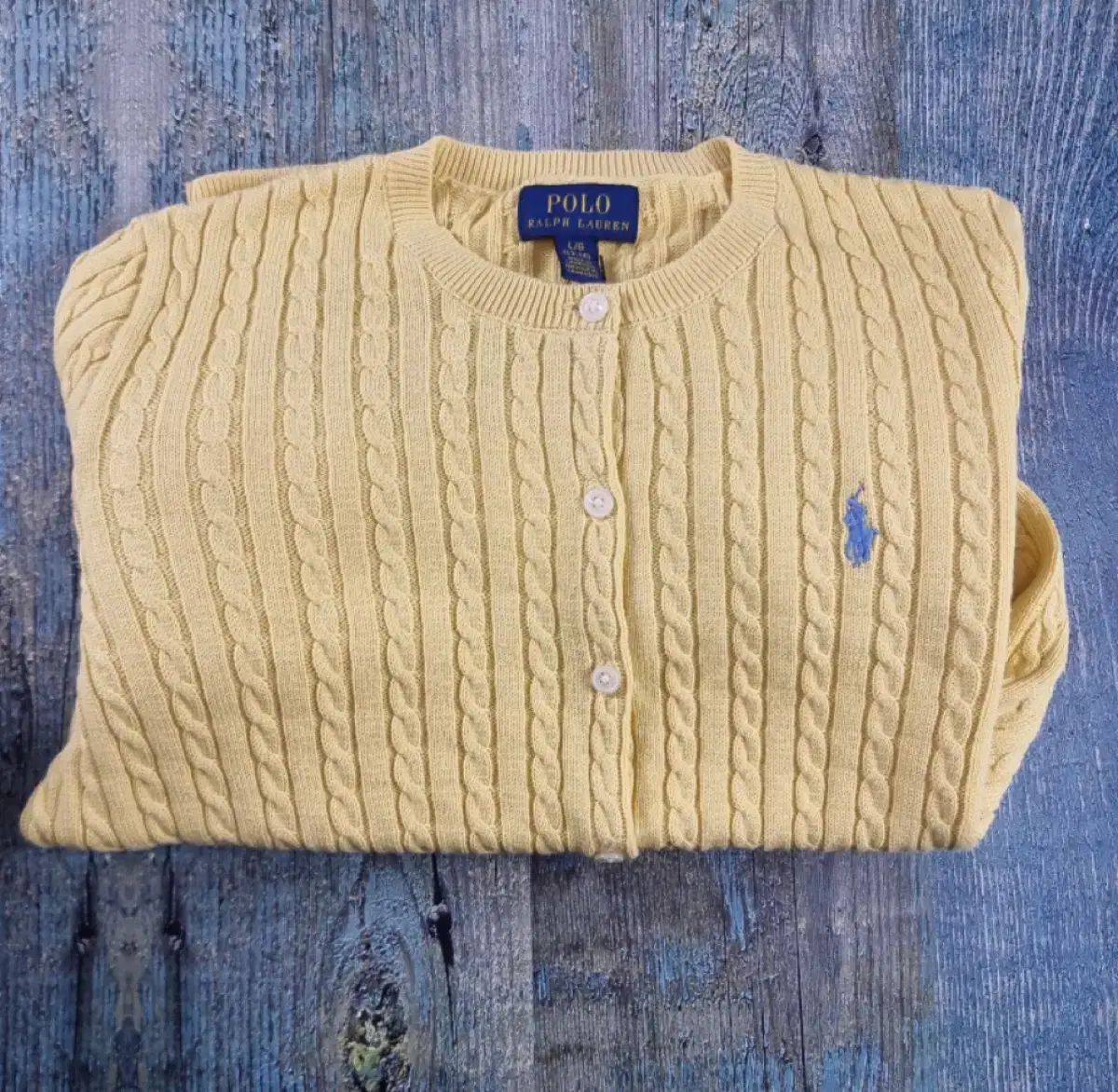 ポロラルフローレン イエロー カーディガン ガールズ L 55 66