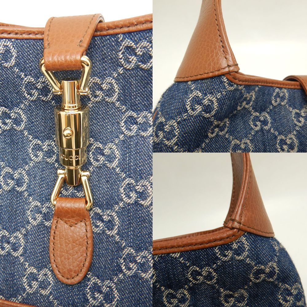 GUCCI グッチ ジャッキー1961 636706 2WAY ショルダーバッグ デニムx