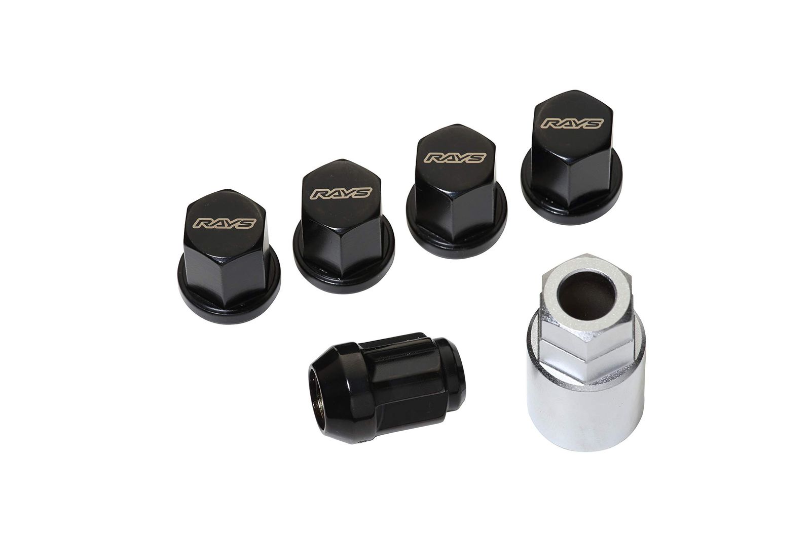 RAYS レイズ 19 HEXロック ナットセット 5 H用 M 12 X 1 全長31 mm BK ブラック