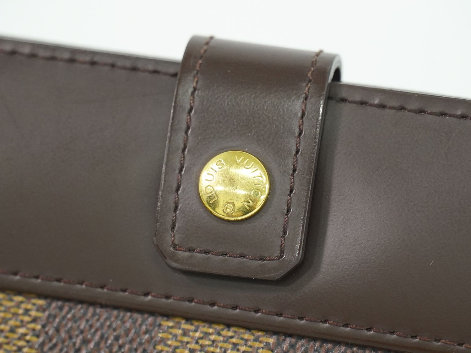 本物 ルイヴィトン LOUIS VUITTON LV コンパクト ジップ ダミエ エベヌ 