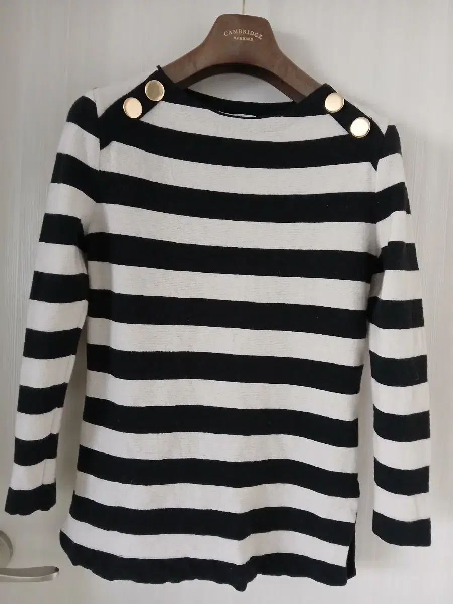 模造エスピン ストライプ 長袖 Tシャツ ボーダー柄