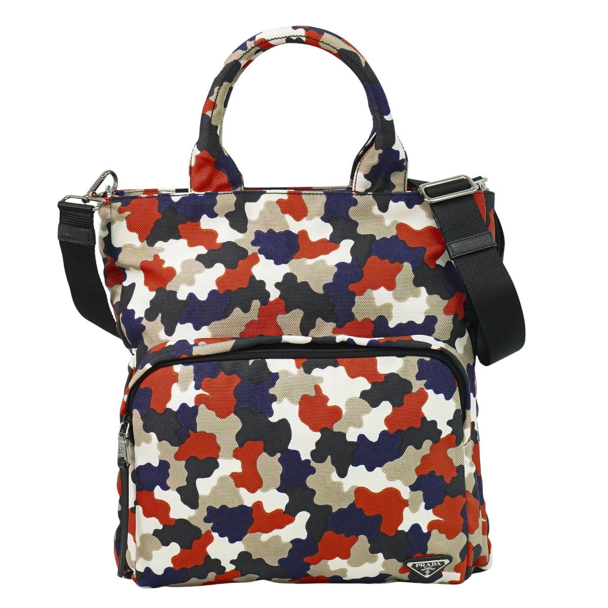 本物 プラダ PRADA カモフラージュ 迷彩柄 2WAY ショルダーバッグ 